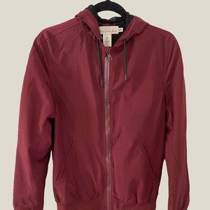 SALE XS H&M L.O.G.G. LEAGUE OF GRADED GOODS MAROON RAIN JACKET